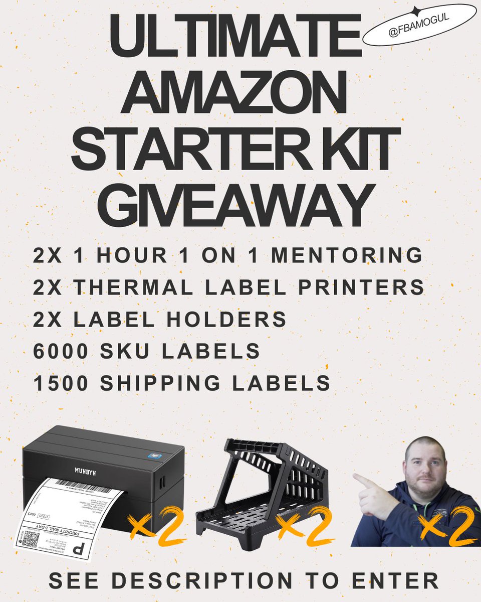 Announcing my Ultimate Amazon Starter Kit Giveaway. All the essential equipment you need to get started selling on Amazon + 2 hours of 1 on 1 coaching with me

Enter here: 
gleam.io/XUTTO/ultimate…