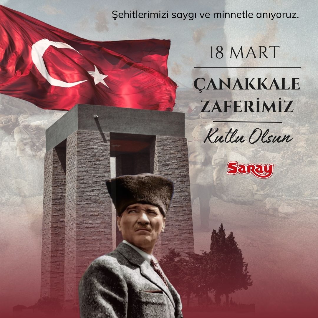 Çanakkale’yi geçilmez kılan başta Başkomutan Mustafa Kemal Atatürk ve silah arkadaşları olmak üzere tüm kahramanlarımızı saygı ve minnetle anıyoruz 🇹🇷 #ÇanakkaleGeçilmez #18Mart #18Mart1915 #MustafaKemalAtatürk #Atatürk #ÇanakkaleZaferi