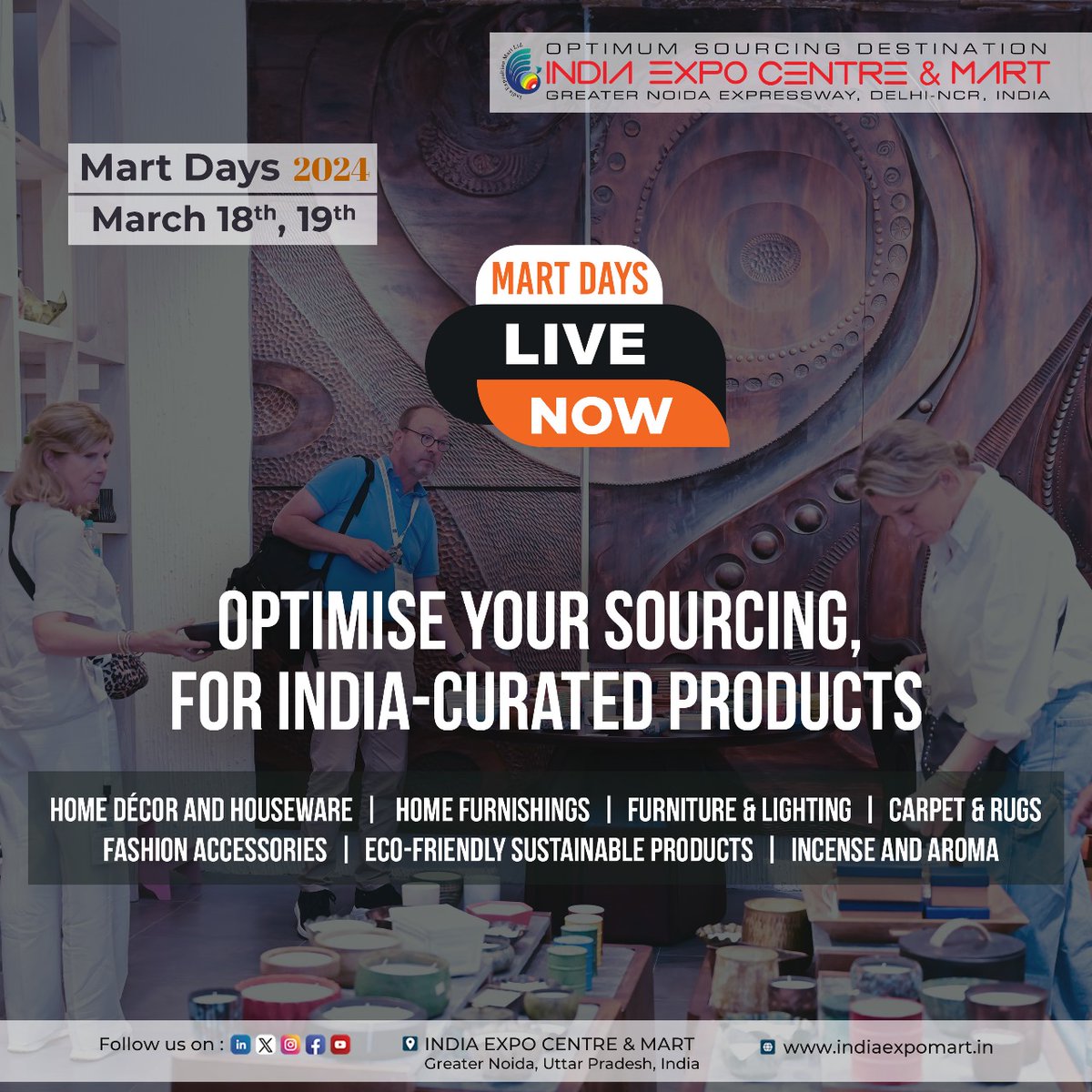 Mart Days Are Live! You can optimize your sourcing and unveil the potential of India-curated products on March 18th & 19th, 2024, at the India Expo Centre and Mart. A gateway to sourcing excellence. Register Now @ buyer-reg-form.paperform.co #Martdays #MArtDays2024 #MartDaysMarch