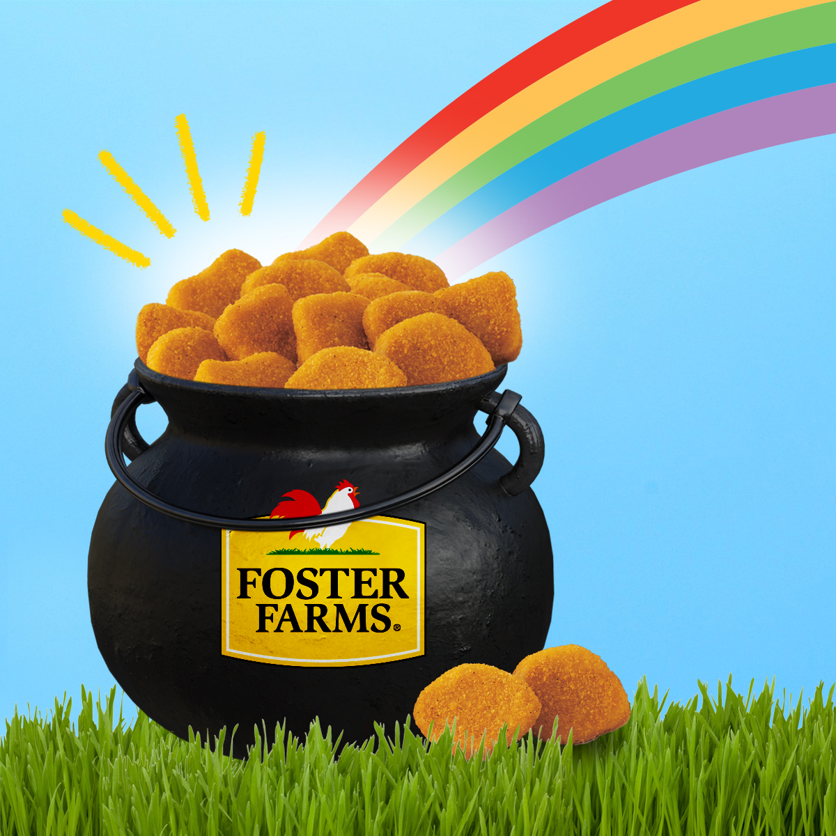 A delicious pot of gold ✨ #fosterfarms #stpatricksday #potofgold #goldennuggets #chickennuggets #nuggets #chicken #luck #lucky