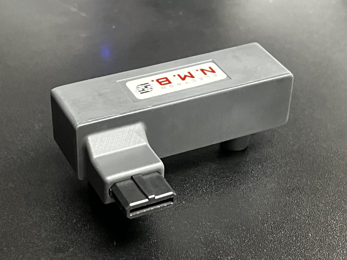 ElectronShep's tweet photo. This is the ElectronNMB! NMB stands for Nintendo Multiout Breakout. This module allows for simultaneous output from the on-board Nintendo AV port as well as the S-Video and Composite video outputs.

Working on the case some more, but it’s nearing release. https://t.co/yV4pByPkNo