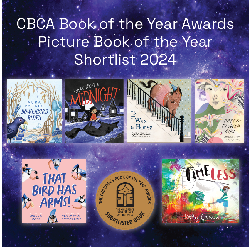 The word is out, here are our 2024 Picture Book of the Year Award shortlisted titles! Congratulations! #CBCA2024 #BookOfTheYearAwards