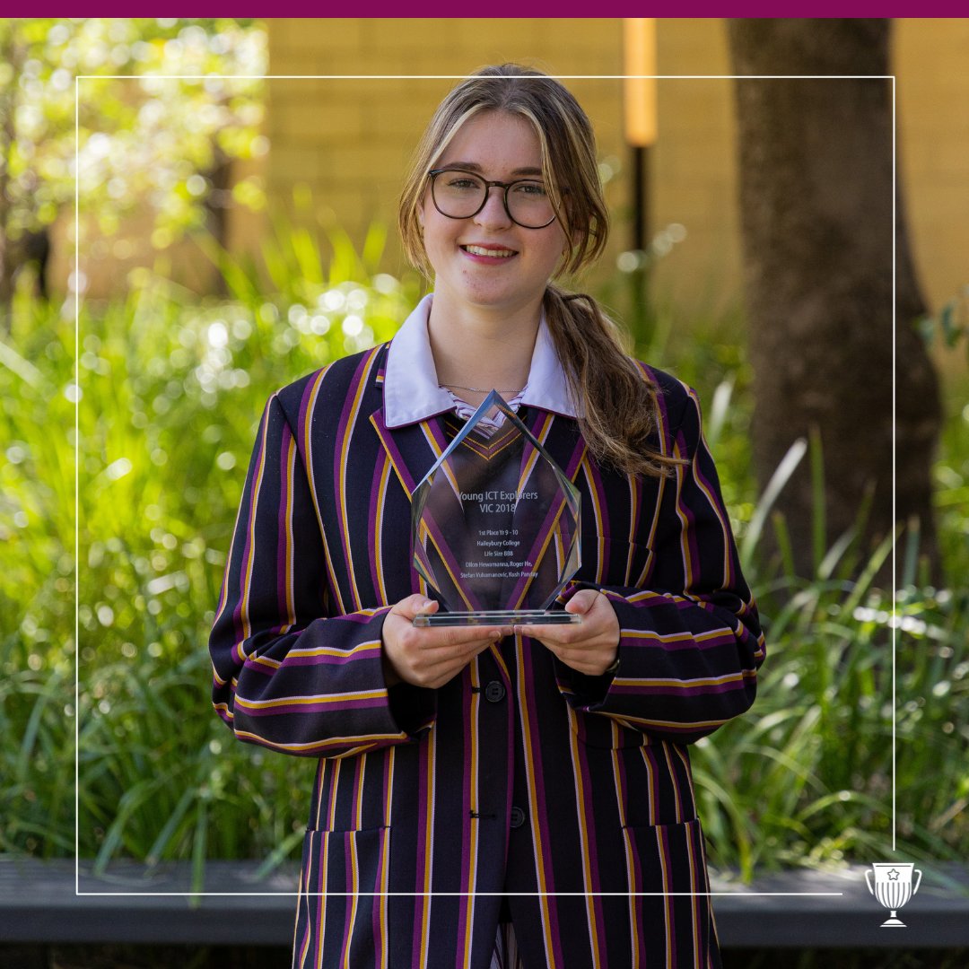 Haileybury student, Milana (Year 9), has won a national technology award with an AI-inspired chatbot 'Purple' designed to improve teenage mental health. You can discover more about Milana and 'Purple' via ow.ly/Mx4350QRRgw