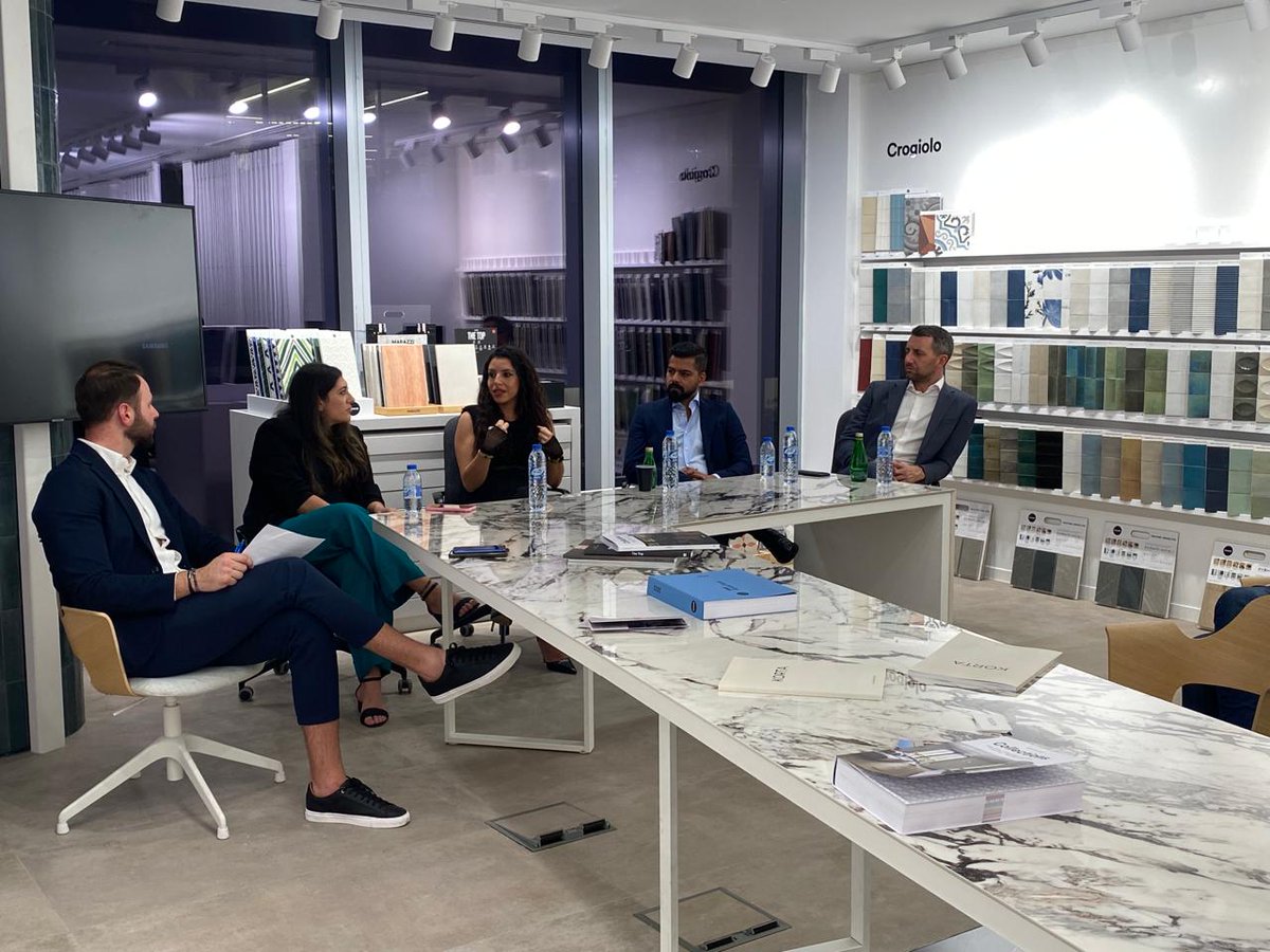 Pleasure asisting to a panel-talk organized by korta hosting alongside with there partners in Dubai Marazzi Group about Real Estate industry in the Middle East. @kortadesign @marazziceramiche @desertgroup @vitrabathrooms @designsmith_studio. @stefano_ladavac