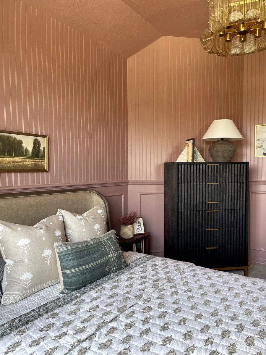 Clement_Browne's tweet photo. We've said it before and will say it again: we absolutely adore pink in interiors. 
 
It's gentle, feminine, sophisticated, and fun, and it is truly home in any interior style. In a bedroom, a dusky pink is a calming and soft influence.
 
Our recommendation? Embrace it. https://t.co/8G9m3WNZsm