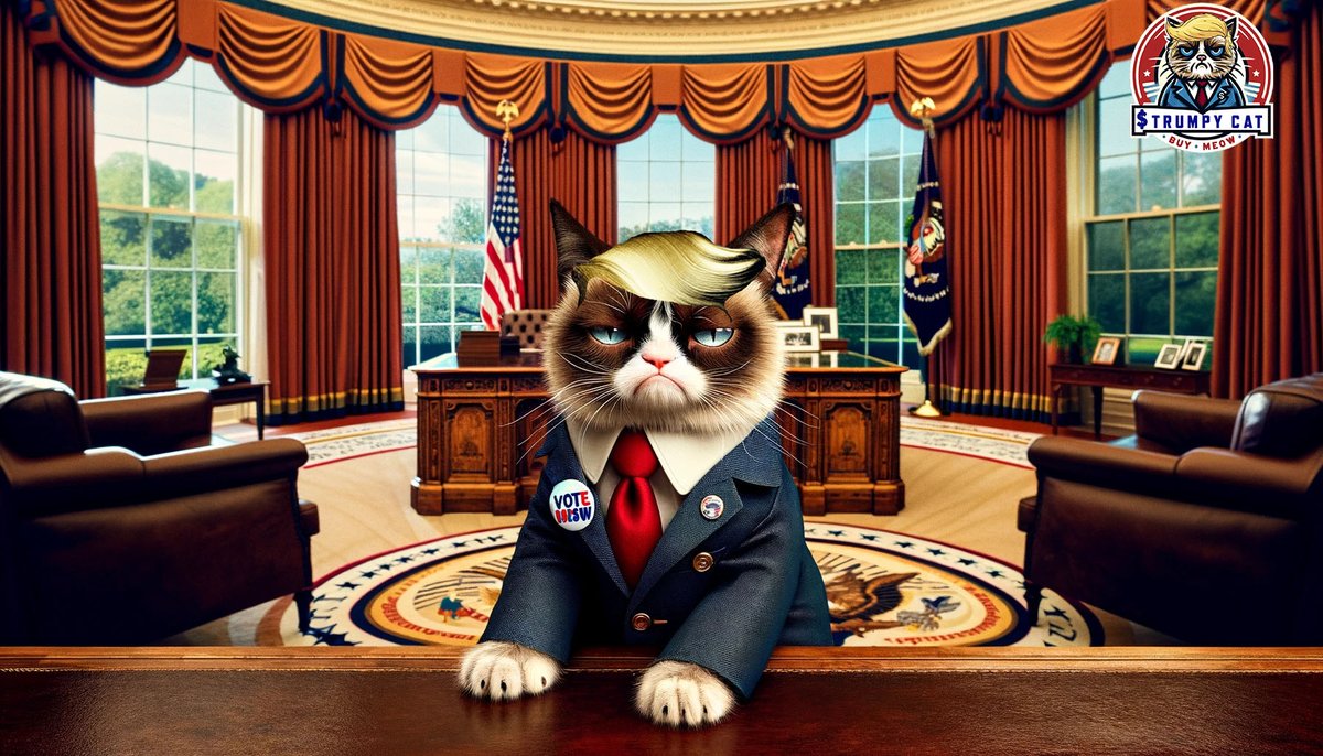 TrumpyCat_Sol's tweet photo. Feel the purr of the crowd? TrumpyCat Coin is the buzz in every crypto cat's whisper. Join us as we prepare to #MoonShot with our community of #DiamondPaws. 🌙 #PurrOfTheCrowd #MoonShotMission #memecoin #crypto   

A coin to make AmeWiCa Trumpy again! ⚡️at https://t.co/QpgEe8oNLR and https://t.co/8owMbhuxfS
