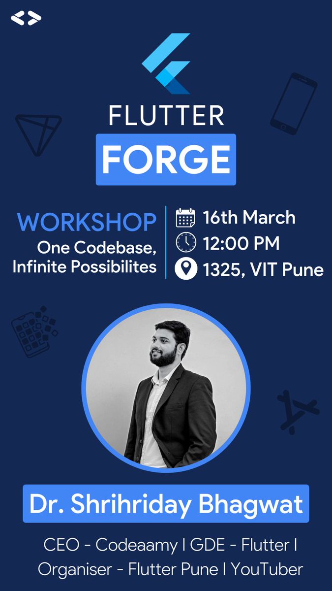 codeaamy's tweet image. Flutter workshop conducted at @gdscvitpune college by @shreebhagwat94. The students were interactive and it was a fun event. They were able to build their flutter apps.
Contact Codeaamy for Flutter and App Development Training.
#flutter #dart