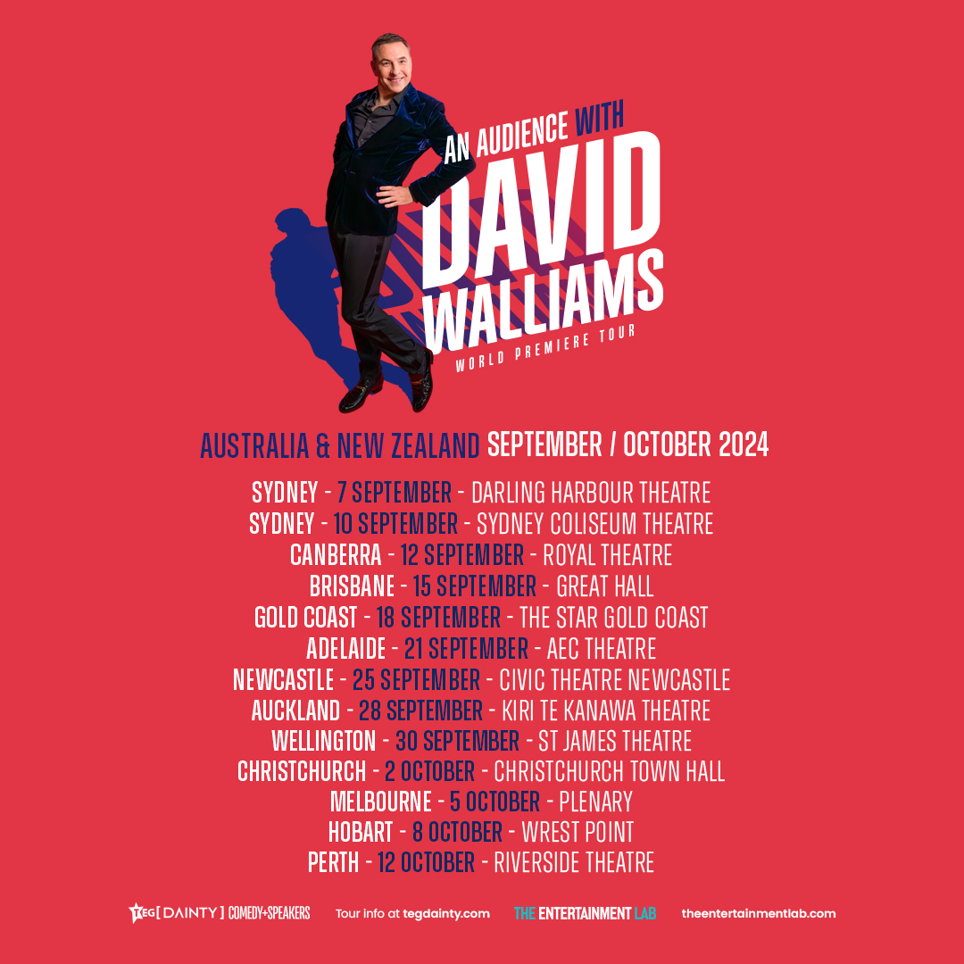 JUST ANNOUNCED: An Audience with David Walliams! Brace yourself for an outrageously cheeky evening with one of Britain’s most-loved comedians. Pre-sale starts this Friday, 12pm local time. Sign up now for first access: arep.co/m/david-wallia…