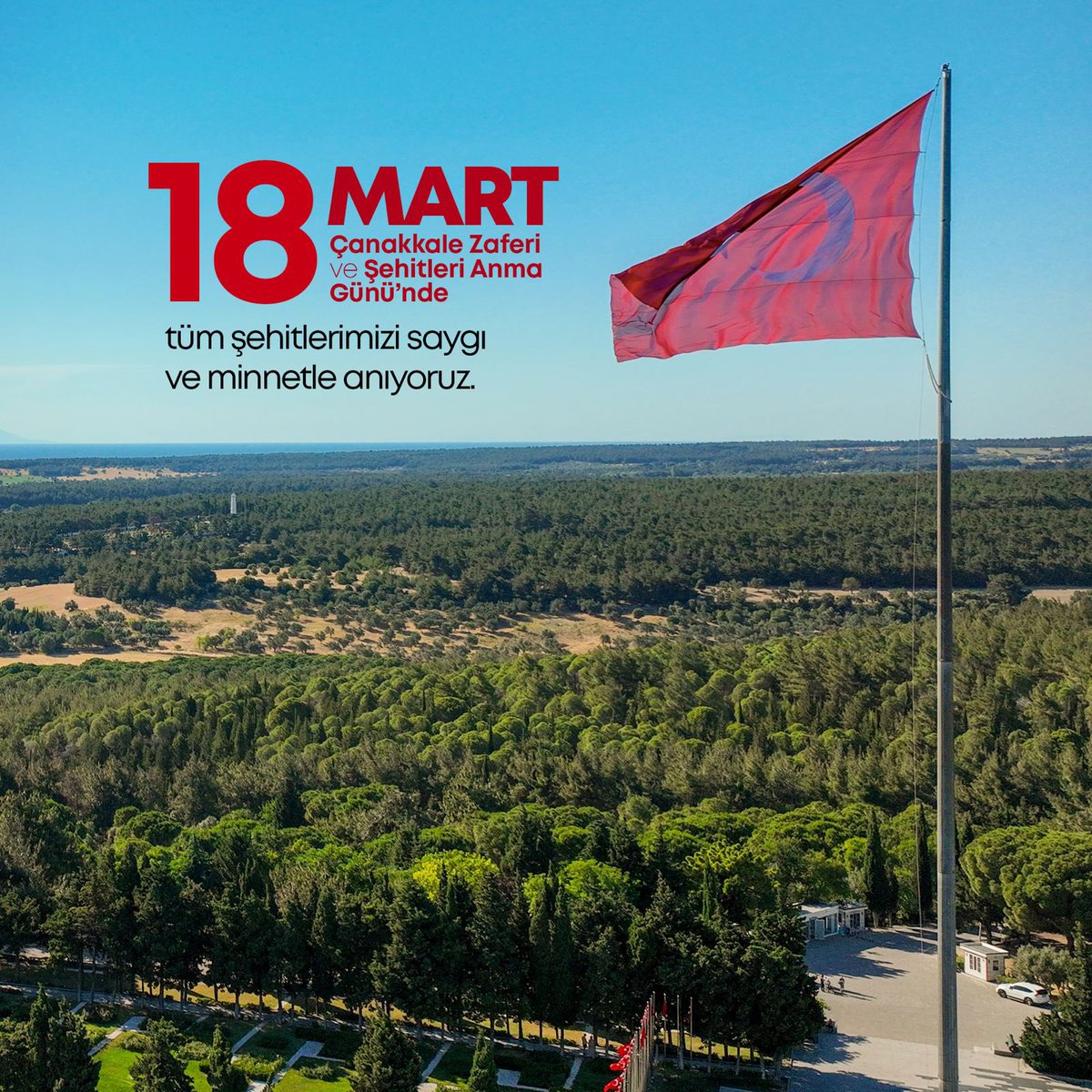 Çanakkale Zaferi’nin 109. yıl dönümünde, Başkomutan Gazi Mustafa Kemal Atatürk başta olmak üzere tüm şehitlerimizi saygı ve minnetle anıyoruz. 🇹🇷