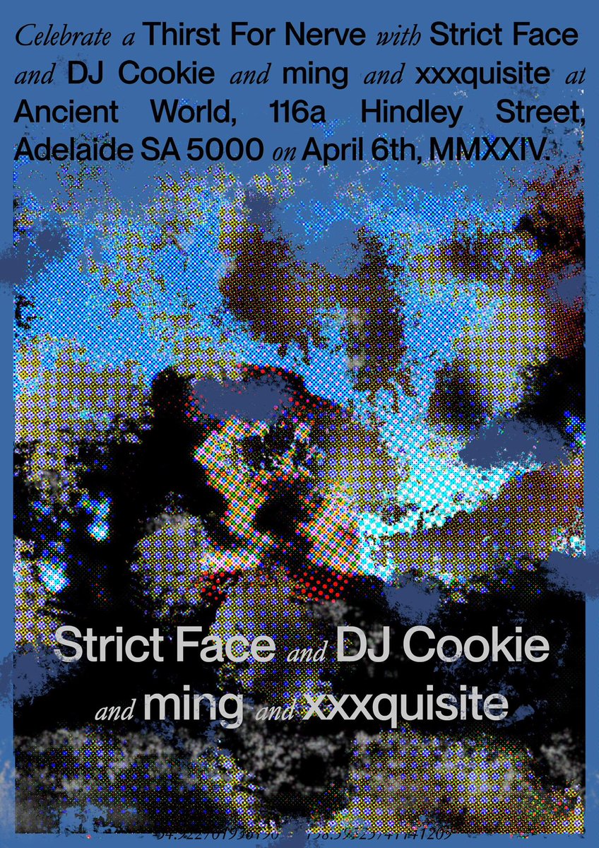 I'm throwing a party next month to celebrate my new EP coming out a few weeks ago. Some of my favourite Adelaide DJs and producers are playing this. I really hate playing the 's*cial m*dia g*me,' but it'd be great to see some of you if you can make it.
