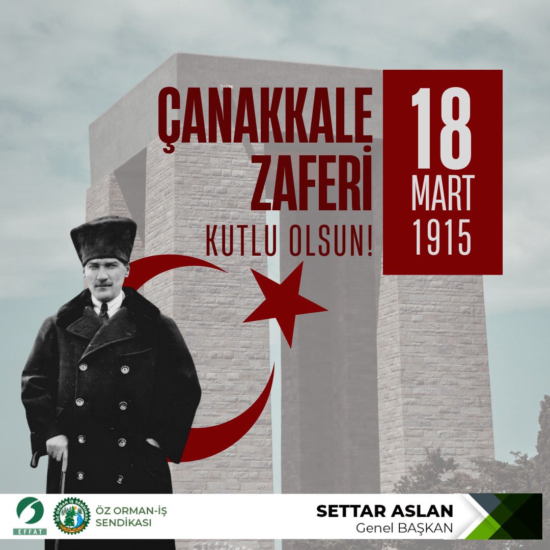 18 Mart Çanakkale Zaferi'nin 109. yılında başta Ulu Önderimiz Gazi Mustafa Kemal Atatürk olmak üzere tüm şehitlerimizi ve gazilerimizi saygıyla, minnetle ve rahmetle anıyorum. 🇹🇷 #18MartÇanakkaleZaferi