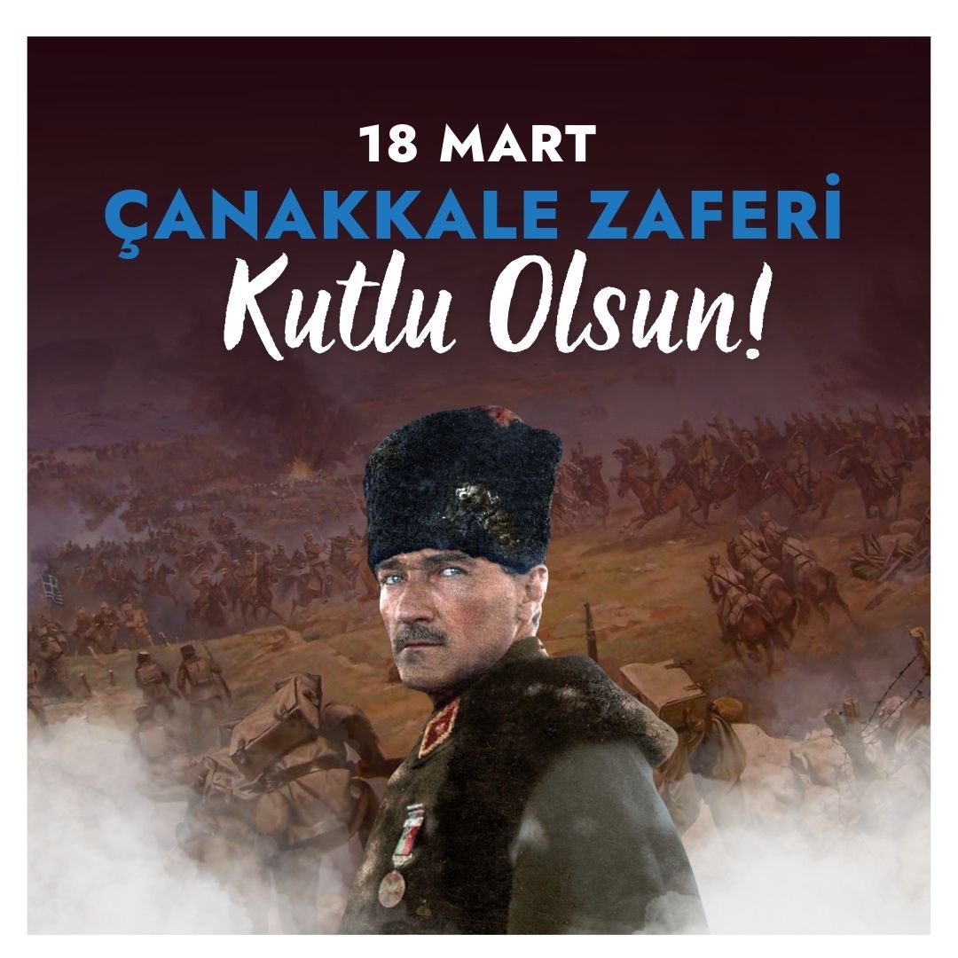 Çanakkale Zaferi'nin 109. yılında, milletimizin kahramanlık destanında, başta Gazi Mustafa Kemal Atatürk olmak üzere şehitlerimizi rahmet ve minnetle anıyorum. #ÇanakkaleZaferi #18Mart