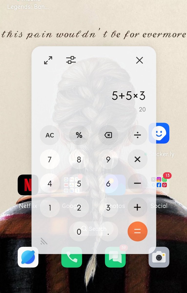ferlinH's tweet photo. Hati-hati pakai kalkulator Handphone, masa iya 5+5x3 = 20, ga percaya ? Coba aja wir https://t.co/GNnvvhBTVE