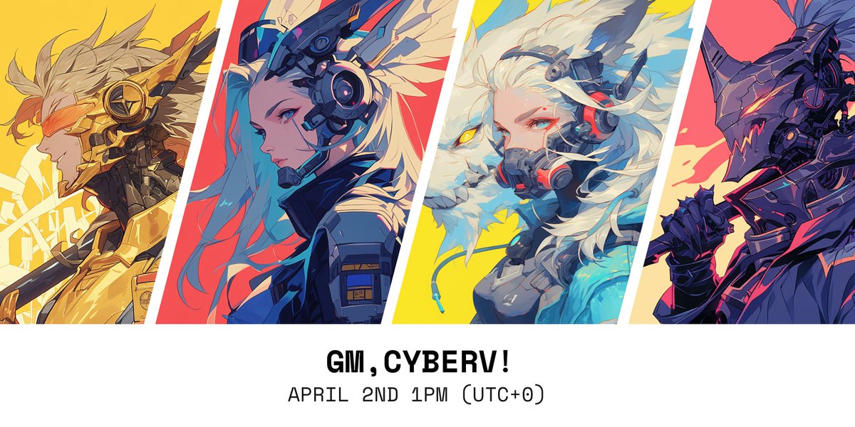 🔥Get set for the CyberV NFT - your passport to a world of perks in the GM Network ecosystem! Get the deets: ✨Supply: 2077 ✨Mint Date: April 2nd ✨Mint Time: 1PM (UTC+0) ✨Mint Price: TBA ✨Mint Phase: WL & Public Mark your calendars to unlock airdrops, perks and more!