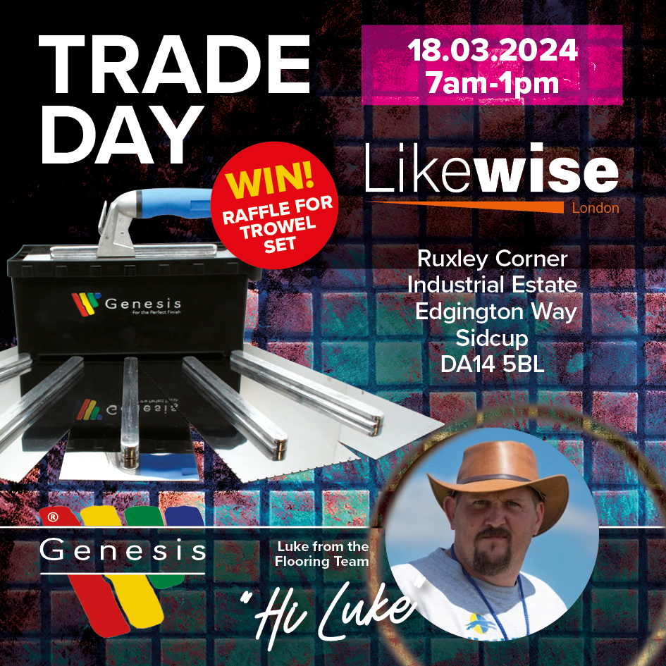 GenesisGlobalSystems (@genesisaps) on Twitter photo ๐จ <a href="/likewisefloors/">Likewise Floors</a> Trade day is finally here! Don't miss out on exclusive deals and discounts for flooring contractors only! Get here now and be entered to win our amazing raffle prize ๐ ๐จ <a href="/likewisefloors/">Likewise Floors</a> Trade day is finally here! Don't miss out on exclusive deals and discounts for flooring contractors only! Get here now and be entered to win our amazing raffle prize ๐