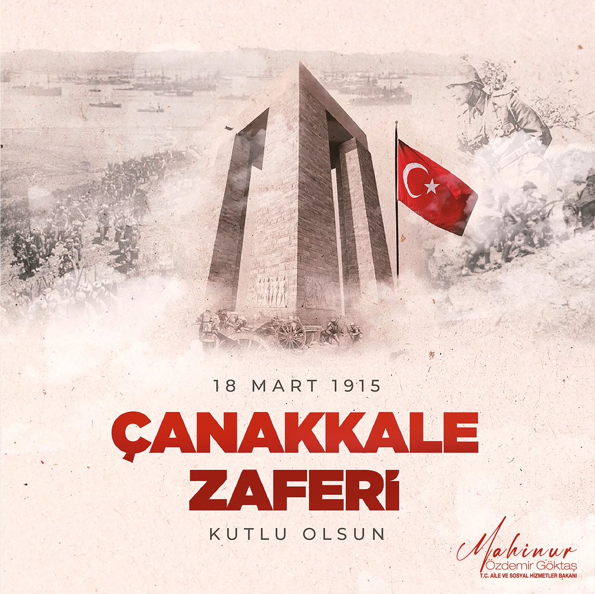 Şanlı destan Çanakkale Zaferi’nin yıl dönümünde başta Gazi Mustafa Kemal Atatürk olmak üzere bu kutlu mücadelenin tüm kahramanlarını saygı ve minnetle anıyor, şehitlerimize bir kere daha Allah’tan rahmet diliyorum. Esareti kabul etmeyen bir milletin 109 yıl önce Çanakkale'de