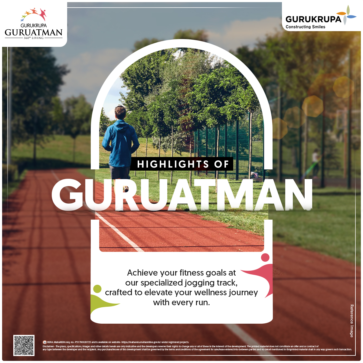 Run towards your fitness goals at Guru Atman's specialized jogging track!  

#GurukrupaGroup #GuruAtman #SmartLiving #ConnectedCommunity #ConvenientLiving #Luxury #JoggingTrack #ResidentialExcellence #Connectivity #Kalyan #RealEstate