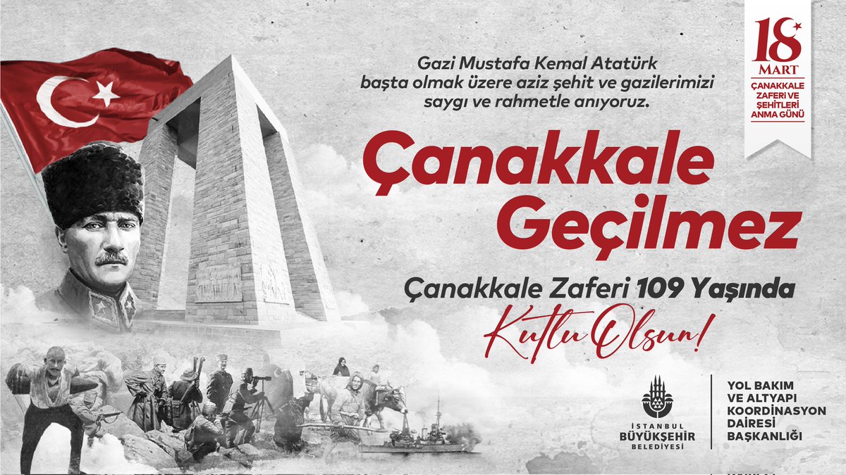 Gazi Mustafa Kemal Atatürk başta olmak üzere bu toprakları bize vatan kılan aziz şehit ve gazilerimizi saygı ve rahmetle anıyoruz. Size minnettarız.