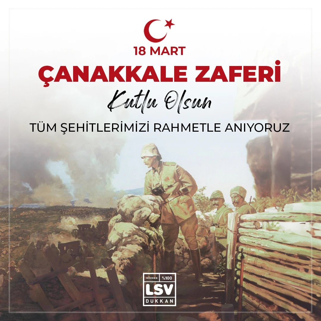 Gazi Mustafa Kemal Atatürk başta olmak üzere bu destanlaşmış zaferi Türk milletine miras bırakan tüm Milli Mücadele kahramanlarımızı rahmet ve minnetle anıyoruz🇹🇷#18MartÇanakkaleZaferi