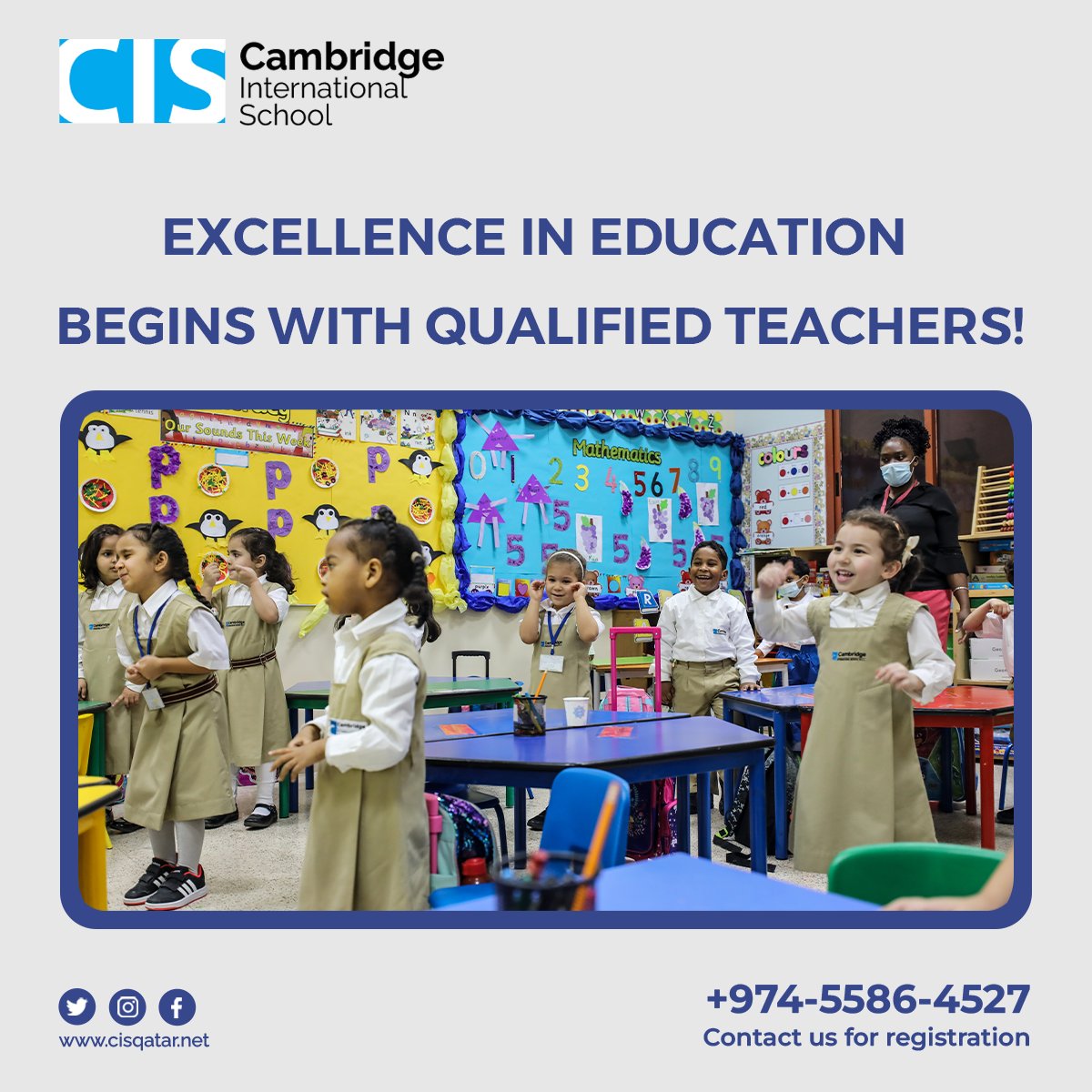 cisqatar1's tweet photo. Our highly qualified educators ensure the students' utmost progress while prioritising their well-being. To stay up to date on the latest advancements in education and best practices, our educators are committed to ongoing professional development.
#welcomeback #qatarschools https://t.co/N9s54LPCqG