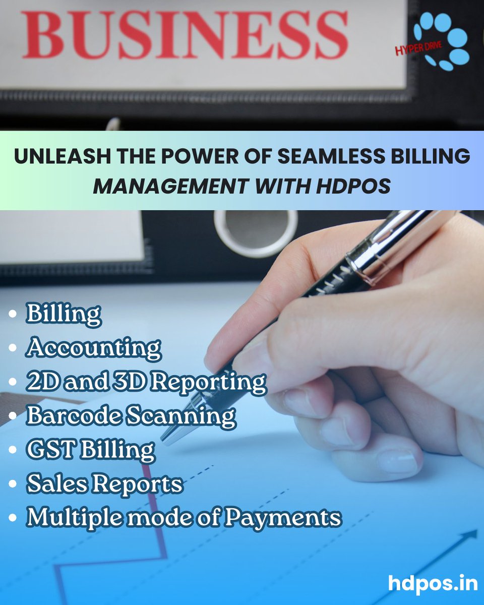 HDPOS Billing software: where accuracy meets convenience

#hdpossmart #hyperdrivesolutions #erp #pos #BillingSoftware #Invoicing #SmallBusiness #FinanceTools #BusinessAutomation #Accounting #OnlineInvoicing #FinancialManagement #Entrepreneur #InvoiceGeneration #ExpenseTracking