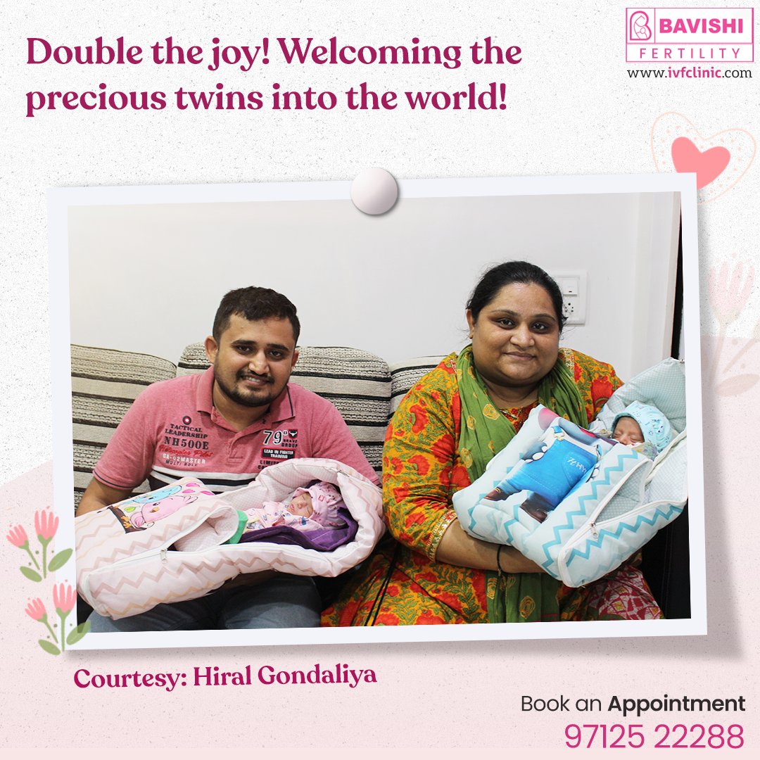 Double the joy! Welcoming the precious twins into the world! Courtesy: Hiral Gondaliya
.
.
.
.
#bavishifertilityinstitute #Baby #BornatBFI #IVF #IVFIndia #IUI #IUIIndia #FertilityHospital