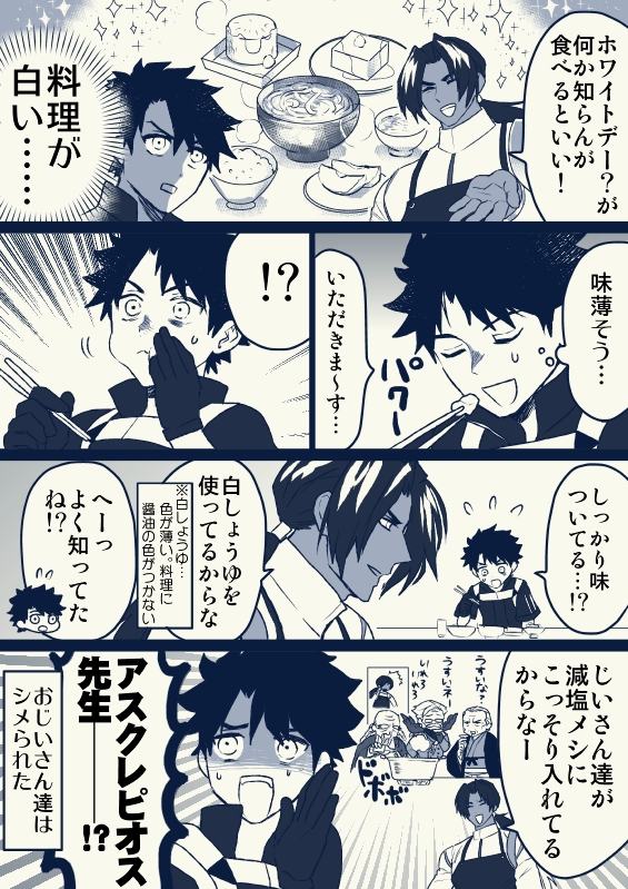 周回遅れのホワイトデーです
おじいさん達は血圧を気にしろ 