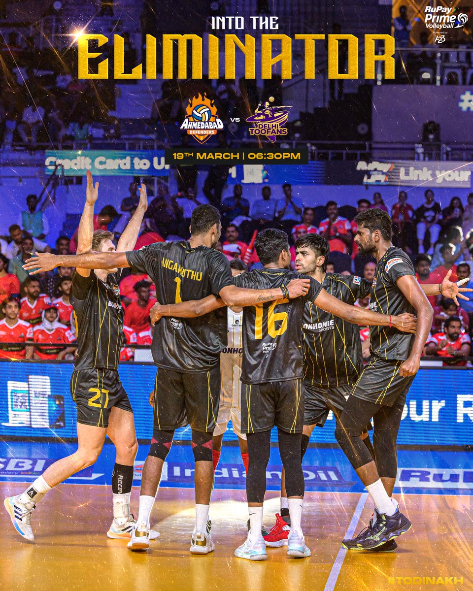 Amd_Defenders's tweet image. Securing a top 3 spot, but the journey continues. 
Next stop: the eliminator against Delhi.💪

#Ahmedabaddefenders #AD #damdaardefenders #TodiNakh #RuPayPrimeVolley  #AsliVolleyball #PVL #AbMachegiDhoom 

@PrimeVolley