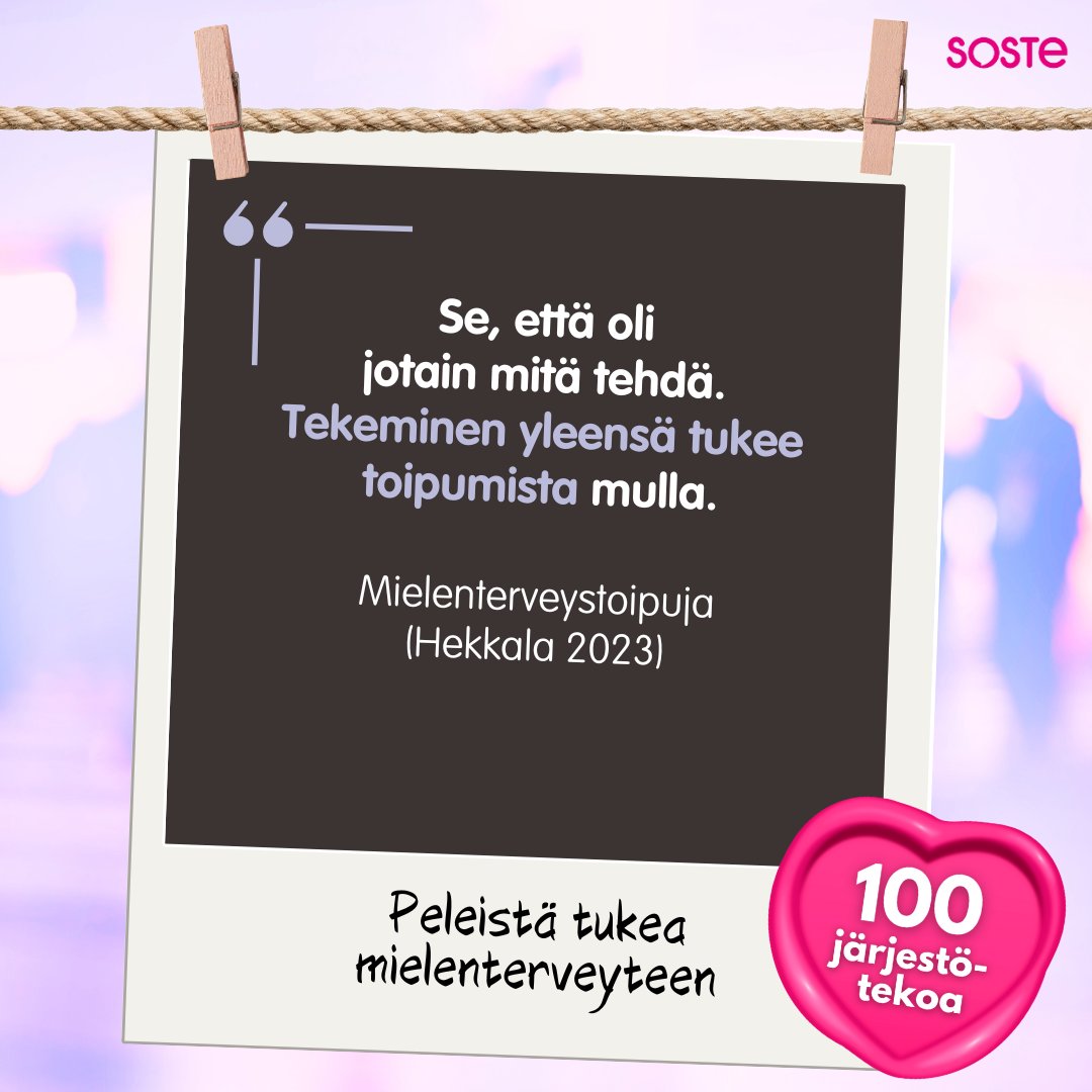 #Lilinkotisäätiö​n kansainvälisesti ainutlaatuiset ja palkitut, yhdessä aikuisten mielenterveystoipujien kanssa suunnitellut The World of Recovery -kännykkäpeli ja -pöytäroolipeli yhdistävät pelaamisen ja mielenterveyden tukemisen. 💚

#100järjestötekoa #OnneksiOnJoku