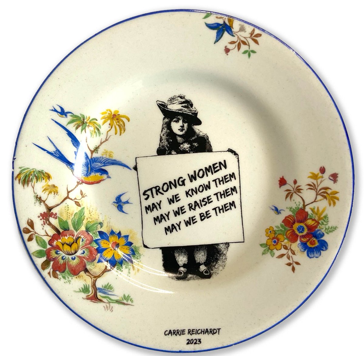 "Strong women...' by UK anarcho-craftivist artist Carrie Reichardt #womensart #MondayMotivation 💙