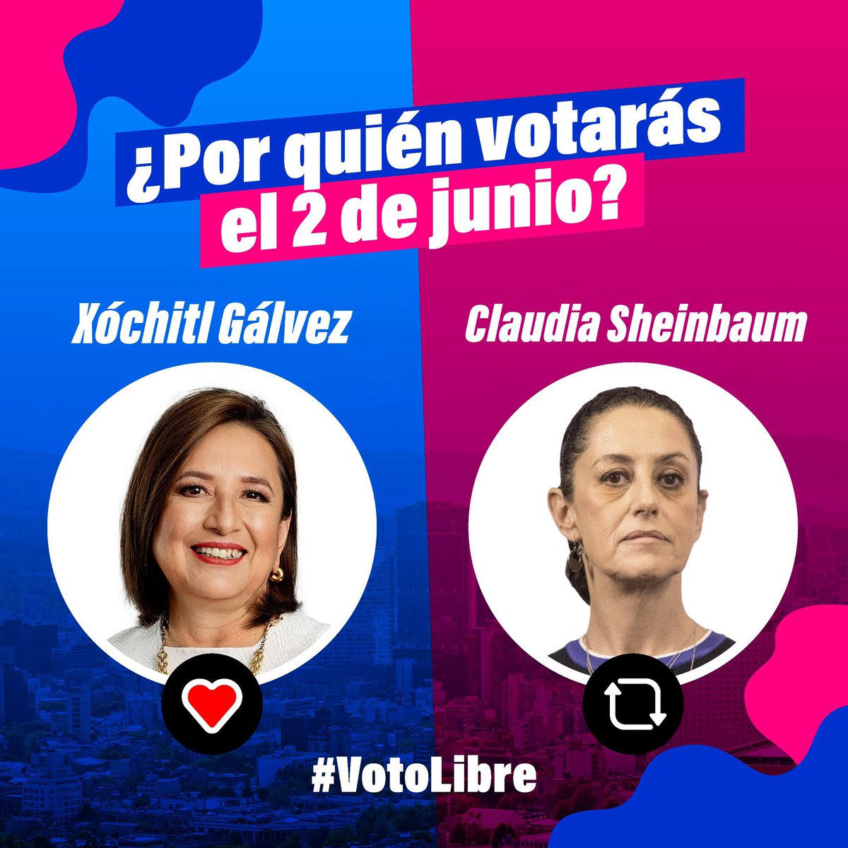 ryo_hermoso's tweet image. Está todo dicho, solo voten 🥳

Xóchitl - ♥️

Claudia - Rt 🔁

                             👇🙋‍♀️