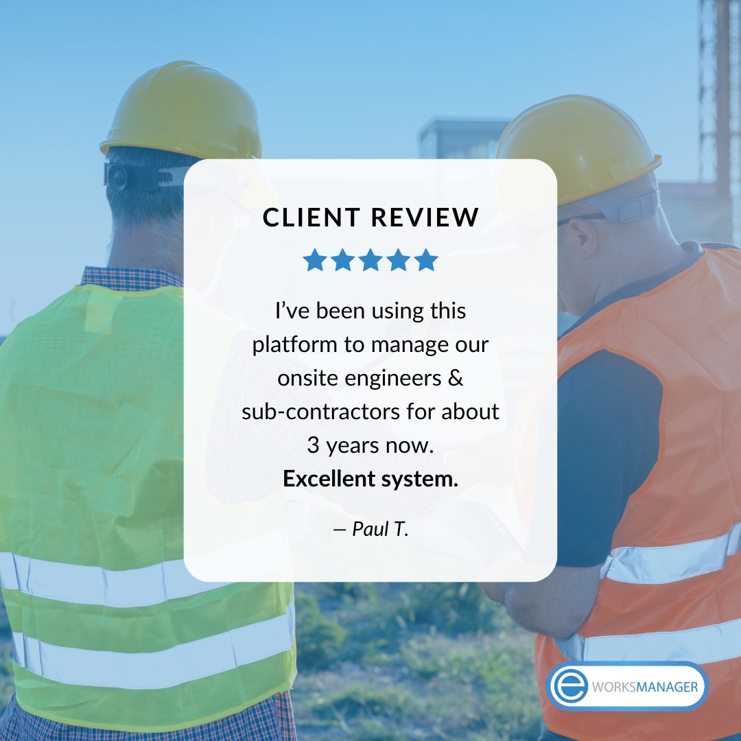 EworksManager's tweet photo. We're starting the week with a #ClientReview!

Our software has helped countless field service companies, including this customer, manage their workforce &amp; workload - and we can help you do the same.

Start by signing up for a free trial >> https://t.co/zXYQPxOkEB

#EworksManager https://t.co/35Q2ZCf0M2