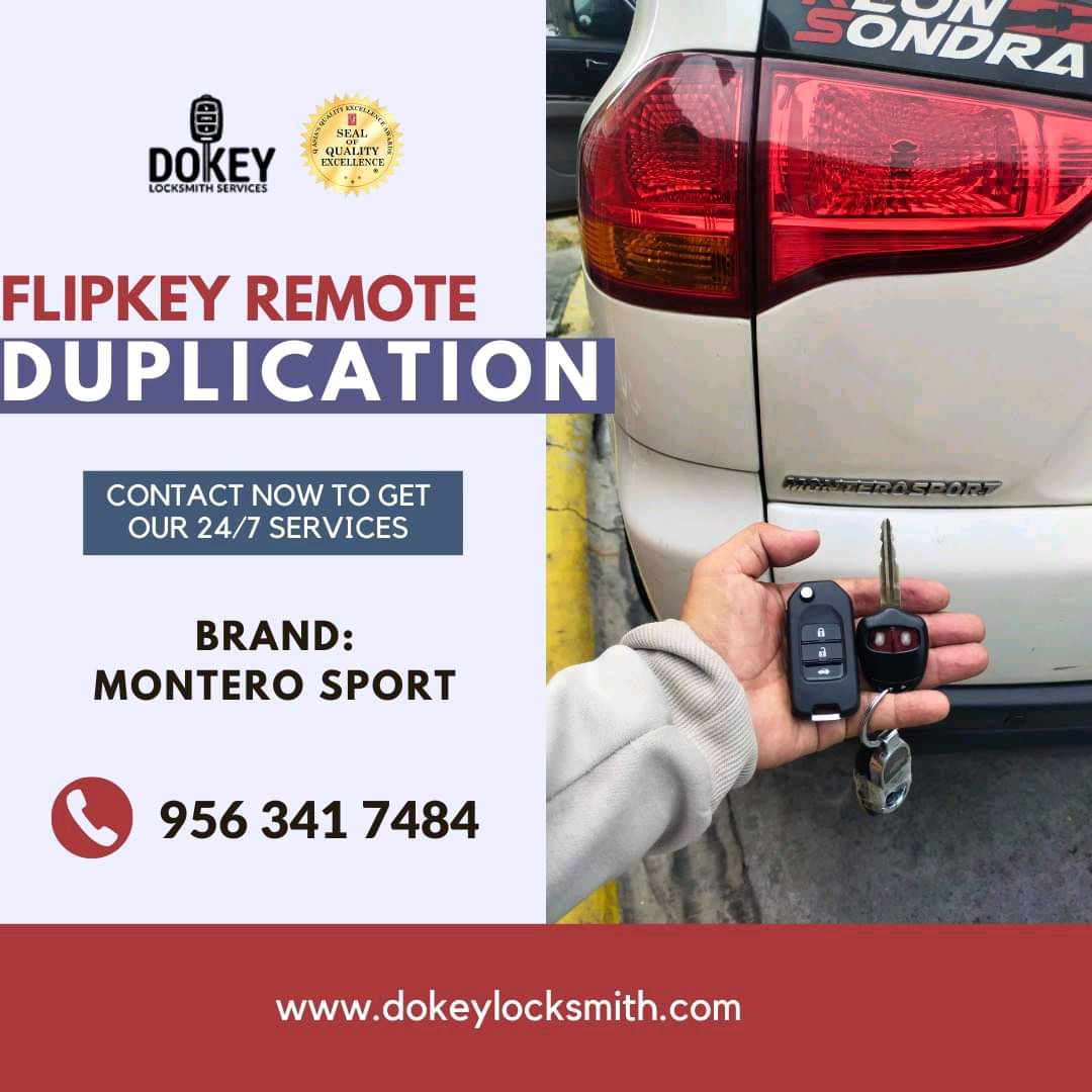 dokeylocksmith's tweet image. Elevate your vehicle's security with our Montero Sport Flipkey Remote Duplication service! At Dokeywe ensure seamless duplication and programming for your convenience. Contact us now to get started. 🚗🔑
#MonteroSport #Flipkey #RemoteDuplication #CarSecurity #DokeyLocksmith