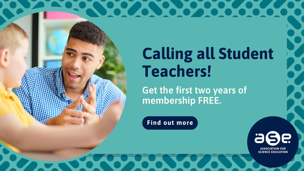 Calling all Student Teachers! 📣 Have you considered joining the ASE? We offer the first two years of membership FREE! Suitable for those in the first years of teacher training, across all UK teacher training pathways. Find out more today 👉 ow.ly/HHPA50QMymg
