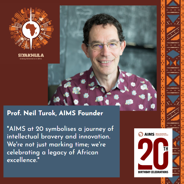The #Siyakhula_Festival begins! Prof. Neil Turok's opening keynote sets the stage for a celebration of 20 years of impact and progress. 🌍✨
#AIMS20th
🎈🎈🎈