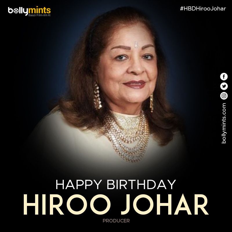 Wishing A Very Happy Birthday To Producer #HirooJohar Ji !
#HBDHirooJohar #HappyBirthdayHirooJohar #YashJohar #KaranJohar #YashChopra #BRChopra