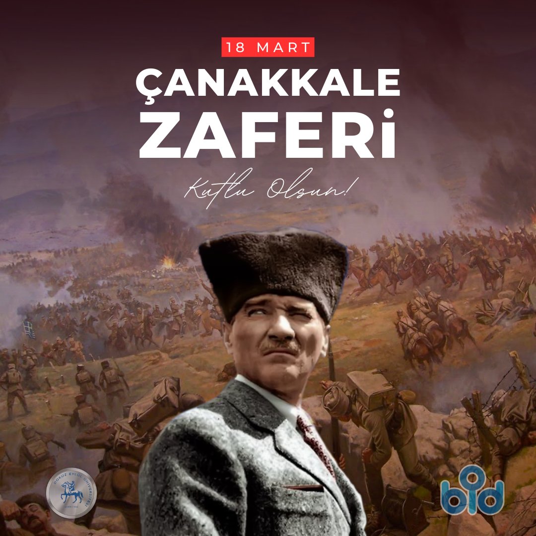 Gazi Mustafa Kemal Atatürk başta olmak üzere Çanakkale'de destan yazan kahramanlarımızı ve tüm şehitlerimizi saygıyla anıyoruz. 🇹🇷