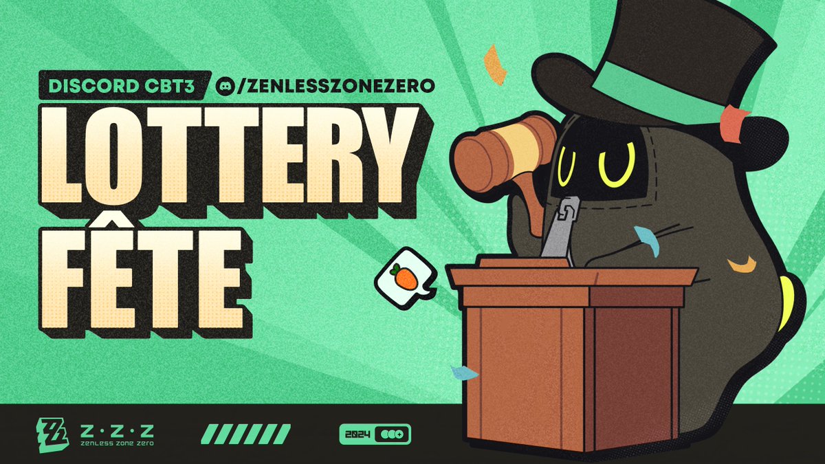 ZZZ_EN's tweet photo. Dear Proxies,
Come join the Discord Lottery Fête!

Get a chance to win Test Qualification by placing your bid in our Official Discord server: https://t.co/F9JVHAh8Qc

Event Duration: March 22 – 26

#zzzero #AmplifyingTest https://t.co/KvVuxadkpm