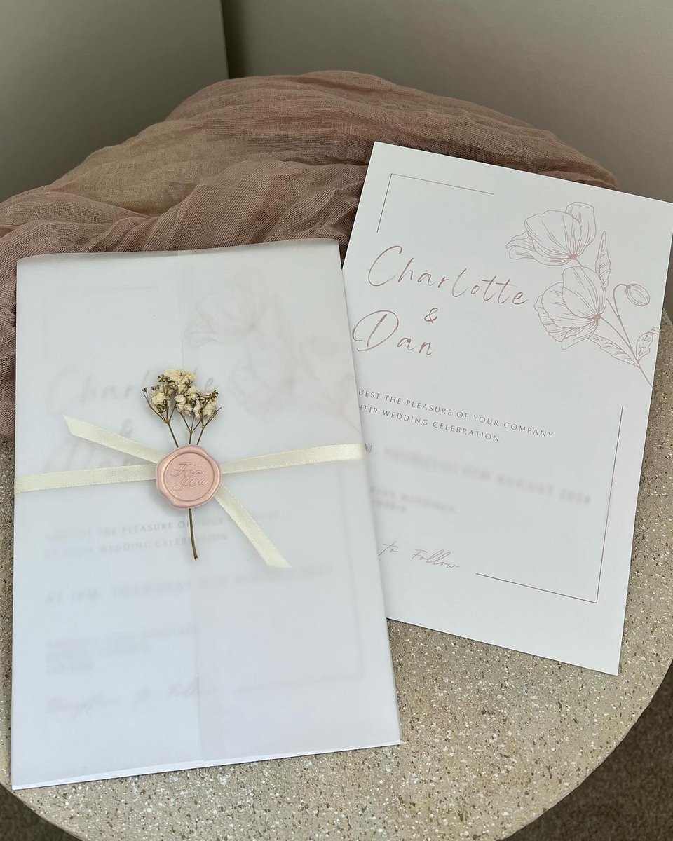 Got a big day on the horizon? Check out these gorgeous wedding invitations produced by Charlotte as inspiration. Order yours: bit.ly/3PkWhwk