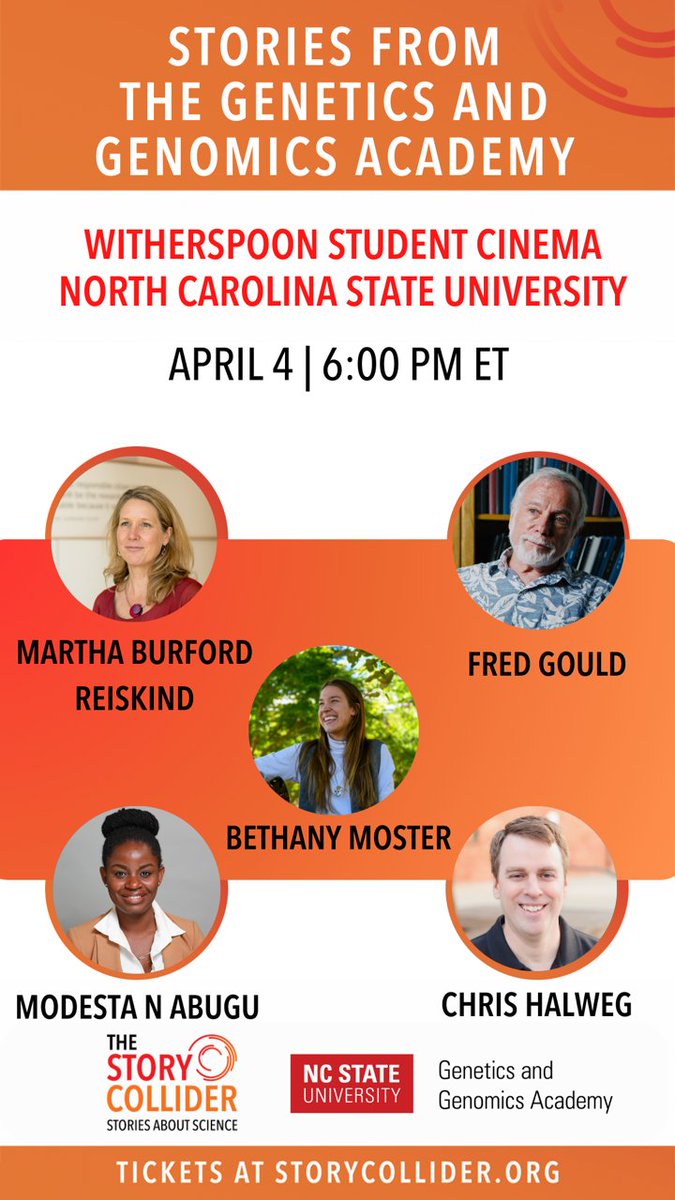 NCState Genetics and Genomics (@ncstategenetics) on Twitter photo Our friends at the Genetics and Genomics Academy are hosting a science storytelling event with the Story Collider Podcast on April 4! Visit the link in their bio to save your seats <a href="/NCStateGGAGrad/">GG Scholars Program - Genetics & Genomics Academy</a> Our friends at the Genetics and Genomics Academy are hosting a science storytelling event with the Story Collider Podcast on April 4! Visit the link in their bio to save your seats <a href="/NCStateGGAGrad/">GG Scholars Program - Genetics & Genomics Academy</a>
