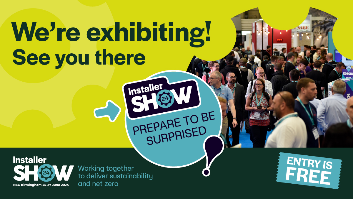 We're exhibiting at The InstallerSHOW 2024! Join us at Stand 4F19 from 25th-27th June at the NEC. #bathroomforlife