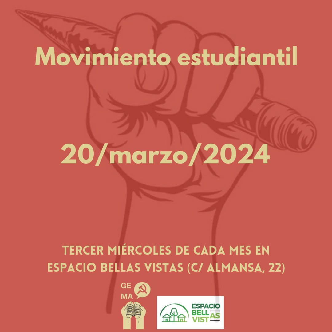 GEMA_rxista's tweet photo. ¡¡Buenos días, buenas gentes!!

Como cada mes, tenemos una nueva formación este miércoles 20 a las 19 en @EspBellasVistas. En este caso, sobre #MovimientoEstudiantil

En Notion hay algunos recursos para la formación. Estará gente que ha podido organizar sindicatos estudiantiles. https://t.co/yb4URoKI2a