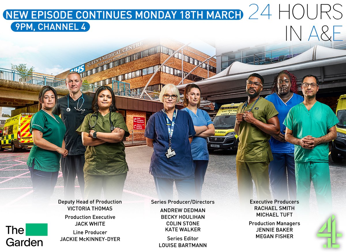 TheGardenTV's tweet photo. 24 Hours in A&E continues TONIGHT at 9PM on @Channel4
#24hoursinaande #24hoursinae #thegarden #thegardenproductions #channel4 https://t.co/jPRtUQ9ecp