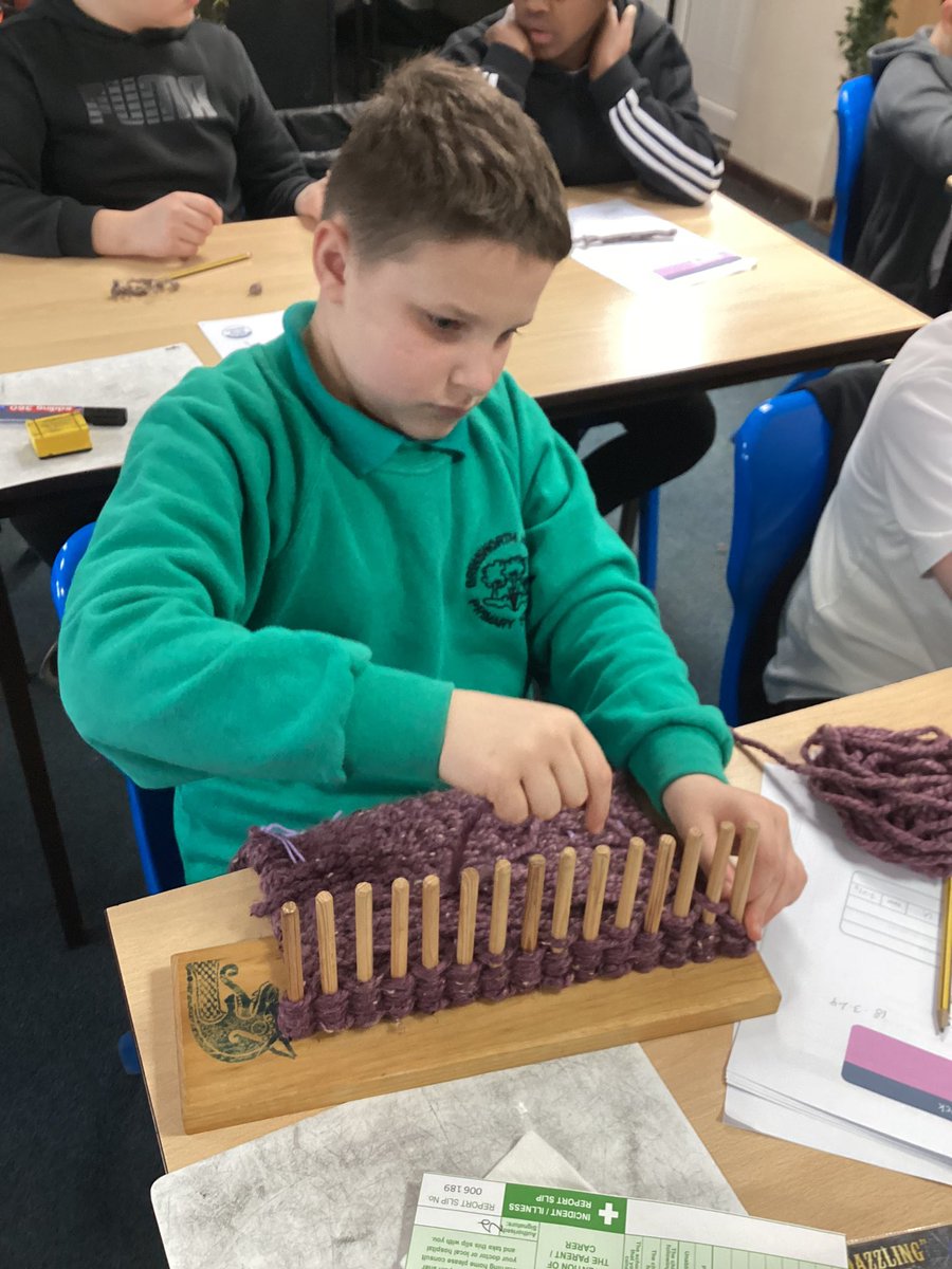 HowarthSchool's tweet photo. A fabulous morning exploring Viking textiles and jewellery with #RothSchoolsLib We also learnt about some very dubious hygiene practices - ear spoons and nose pickers! #jmatschools https://t.co/NkQ7ZBeUL8
