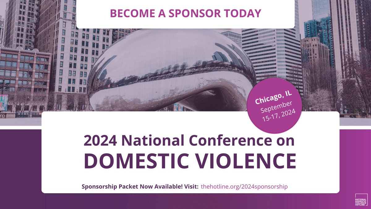 Join us at the 2024 National Conference on Domestic Violence in Chicago! Your sponsorship supports survivors, advocates, and innovation. 💜 For sponsorship opportunities, visit: bit.ly/43m8OFU #DVConference2024