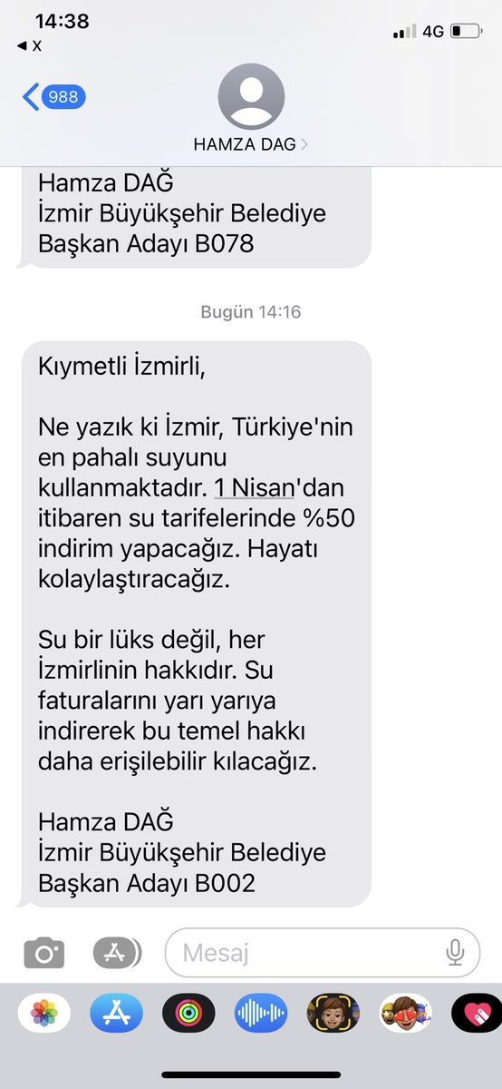 Sayın @avhamzadag sanki bu ülkeyi 22 yıldır siz yönetmiyormuş gibi, Sanki bu ülke dünya sefalet ortalamasının çok üzerinde değilmiş gibi, kazık vergileriniz yokmuş gibi mesaj atıp suyu ucuzlatacakmışsınız. Bu ülkede hiçbirşey ucuz değil insan yaşamından gayrı. Masal okumayın bize