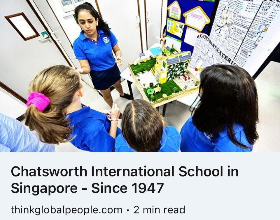 ✨IESF Featured School✨ As #IB World School since 2004, Chatsworth International School prides itself on providing top quality International Baccalaureate education at exceptional value, and wide-ranging facilities at their #Singapore campus lnkd.in/eZBxdJVC #iesf