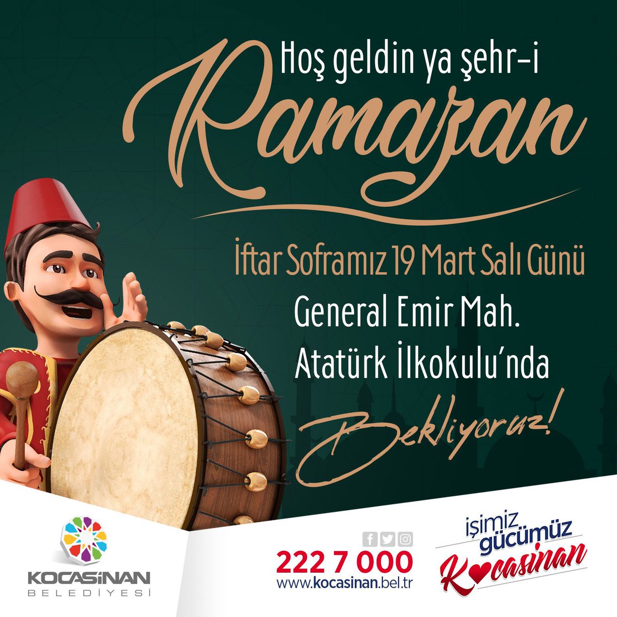 ahmetclkbyrkdr's tweet photo. 📍 #Generalemir - Atatürk İlkokulu

🗓️ 19 Mart Salı
İftar soframıza tüm hemşehrilerimizi bekliyoruz ☺️ https://t.co/3uDoNv3EAY
