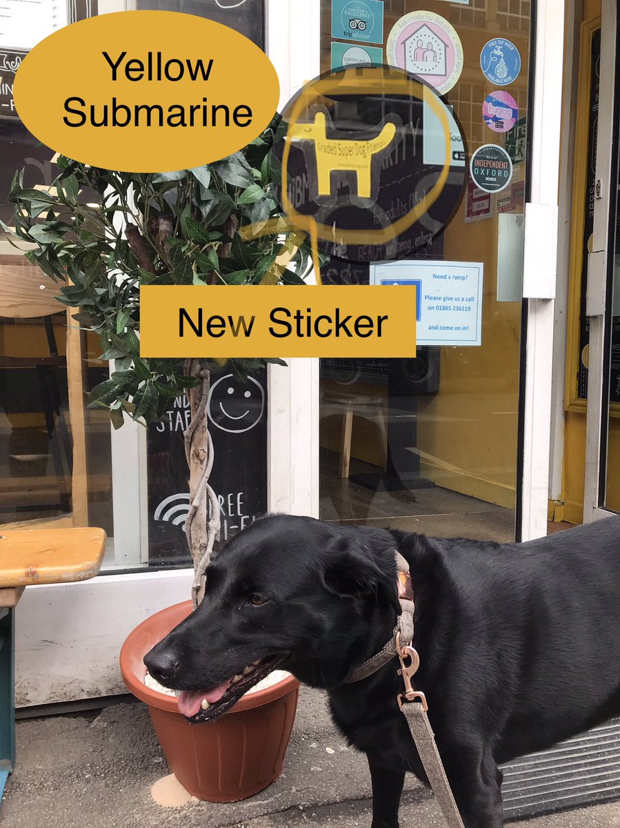 New graded supper dog friendly sticker @ysubcharity #dogfriendlyplaces #oxford #oxfordcitydog