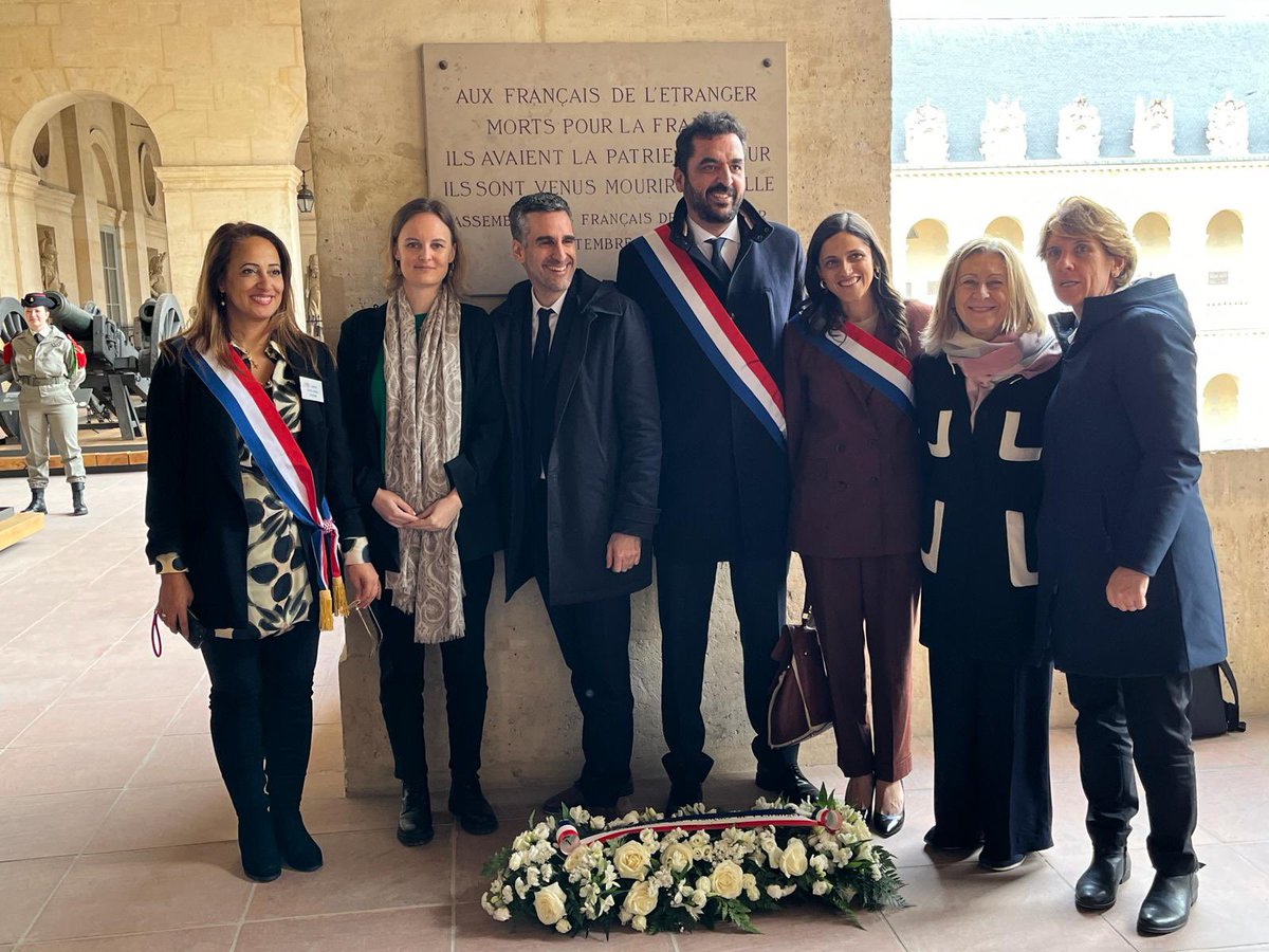 HConwayMouret's tweet photo. Cérémonie de commémoration à l’Hôtel des Invalides pour rendre hommage aux Français de l’étranger morts pour la France en présence du ministre @franckriester, d’une partie des parlementaires des Français établis hors de France et des élus de l’AFE. https://t.co/uFFMrwyi9A